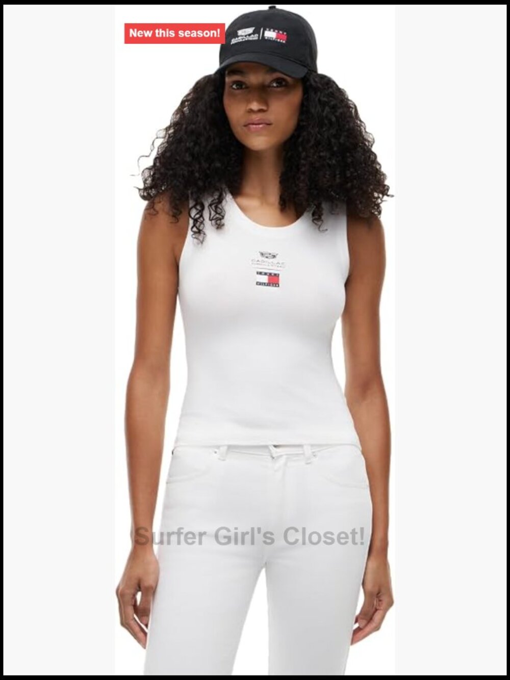 Women's Slim Fit Logo Tank Top Stretch Cotton